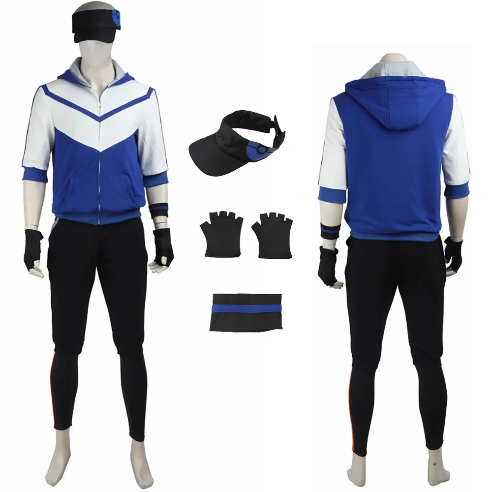 Valor/Instinct/Mystic Team Trainer мужской костюм Pokemon Go Синий Косплей|Игровые костюмы| |