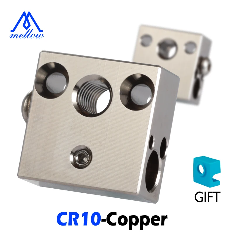3D Printer Ender 3 CR8 CR10 Plated Copper Heated Block For Micro Swiss Hotend MK8 Nozzle High temperature resistance 3D Printer Ender 3 CR8 CR10 Plated Copper Heated Block For Micro Swiss Hotend MK8 Nozzle High temperature resistance