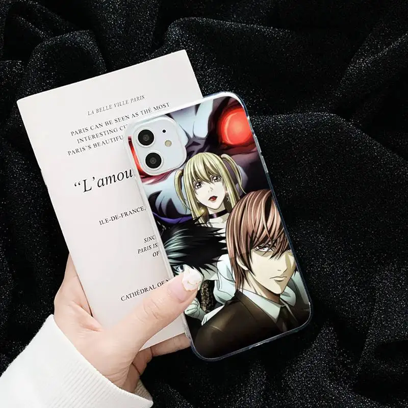 

Anime Manga Death Note Ryuk horror apple Phone Transparent iPhone 6 7 8 11 12 s mini pro X XS XR MAX Plus cover funda shell