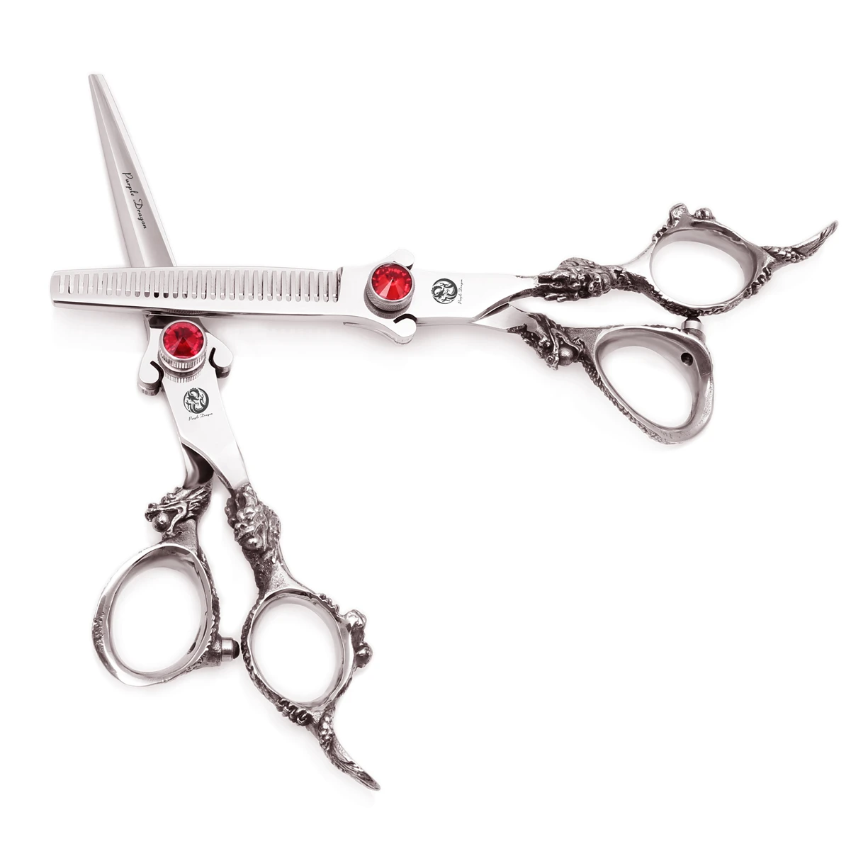 Ножницы для стрижки волос с фиолетовым драконом 5 дюйма 440C 9007 #|Парикмахерские