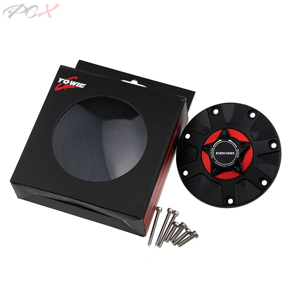 

For CB 1100 CB1100 2011-2015 CNC Fuel Gas Tank Cap Cover Aluminum Keyless Motorcycle Accessories