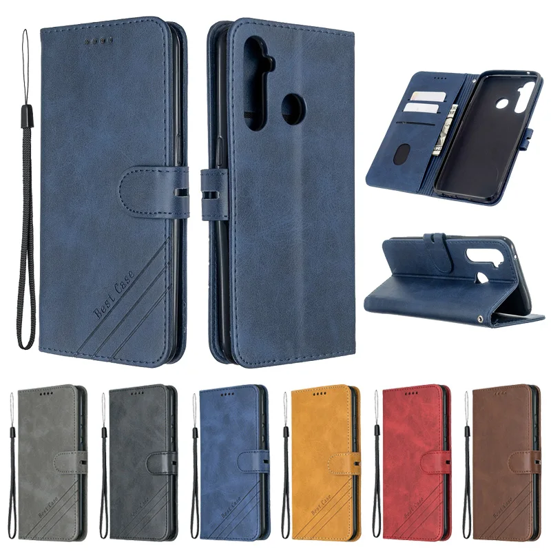oppo realme 5 pro case leather flip case on sfor coque oppo realme 5 pro phone case realme5 3 6 pro fundas magnetic wallet cover free global shipping