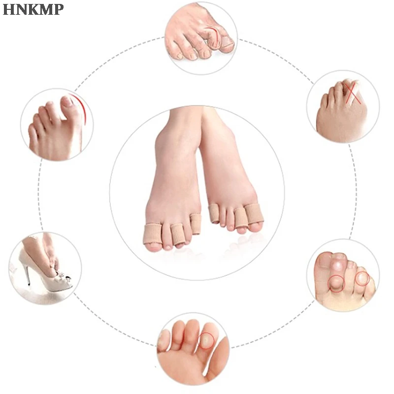 1 пара Ткань/Силиконовые пальцев на руках и ногах протектор разделитель для Ноги