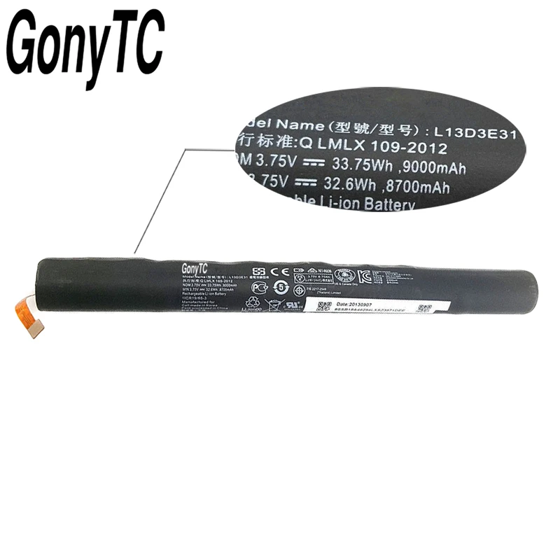 GONYTC L13D3E31 L13C3E31 Tablet Крышка батарейного отсека для LENOVO YOGA 10 &quotB8000 B8080 60046 60047 60063 B8000-F