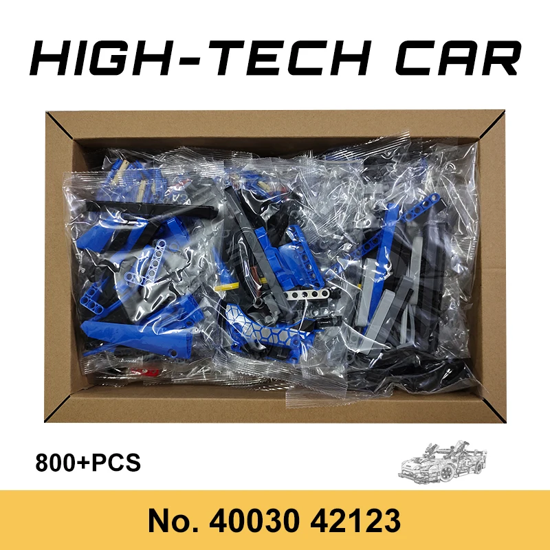 Сборные игрушечные кирпичи 40030 высокотехнологичные строительные блоки Senna GTR 42123