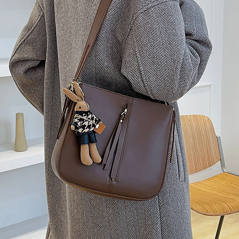 

с доставкой Retro PU Leather Satchel Crossbody Bag for Women 2021 Winter Small Shoulder Purses Handbags Female Brand Designer