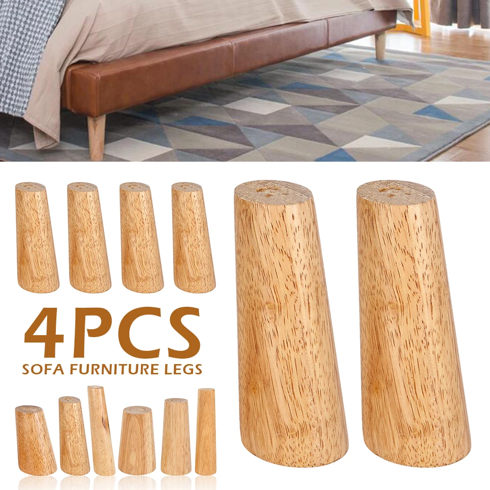 

4 Pcs Solid Wood Furniture Feets Sofa Cabinets Beds Leg Square Legs for Settee Table Home Furniture Accessories 80/200mm