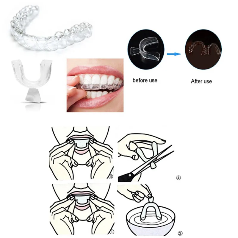 1 PC Teeth Whitening Gel + 2pcs Dental Mouthguard Trays Mouth Guard White Kit Care Oral Hygiene Set | Красота и здоровье