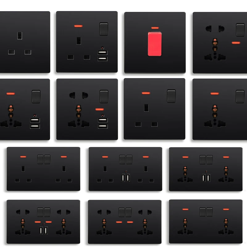 13A Универсальная Розетка с двойным USB Порты и разъёмы светодиодный индикатор