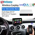 Wi-Fi Беспроводной OEM Carplay для Mercedes CLA 180 W117 2011-14, Автомобильный видео экран, мультимедиа, iOSAndroid, карты автоматического зеркалирования