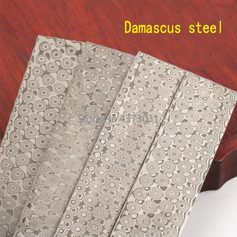 4 kinds Damascus steel DIY knife Making Material Rose Sandwich Pattern steel Knife blade blank Heat Treatment