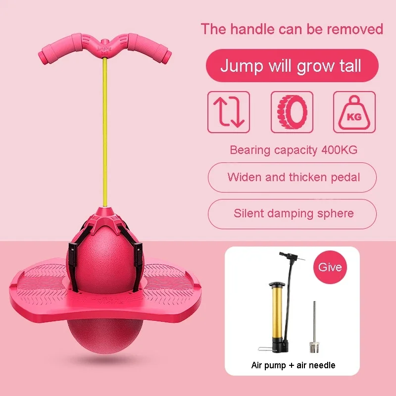 

New Bouncing Ball With Handle And Pump Balance Platform Jump Bouncy Ball For Kids Playground Sport Workout Competition Toys