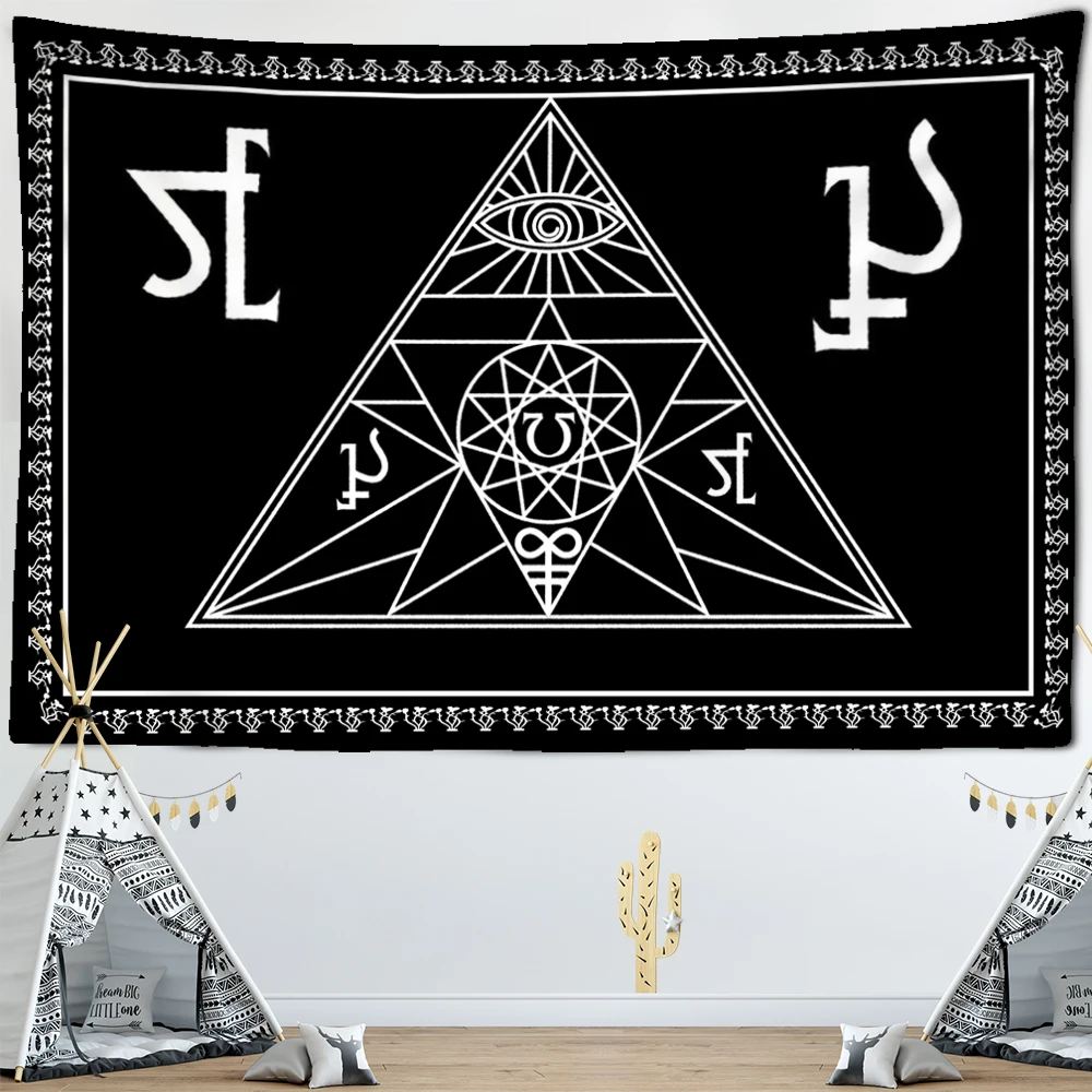 

Auge Tarot Hexerei Tapisserie Geometrie Wand Hängen Mysterious Divination Astrologie Occult Hause Wand Schwarz Kühlen Dekor