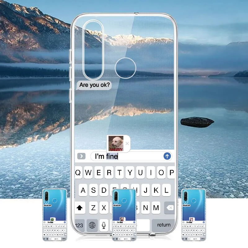 Забавный мем Are You Ok I Am Fine для Huawei Honor Mate 10 20 Nova P20 P30 P40 P Smart мягкий кристально тонкий