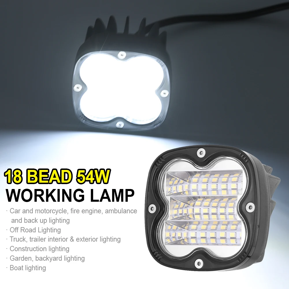 18LED рабочий светильник автомобильный Светодиодный точечный квадратный