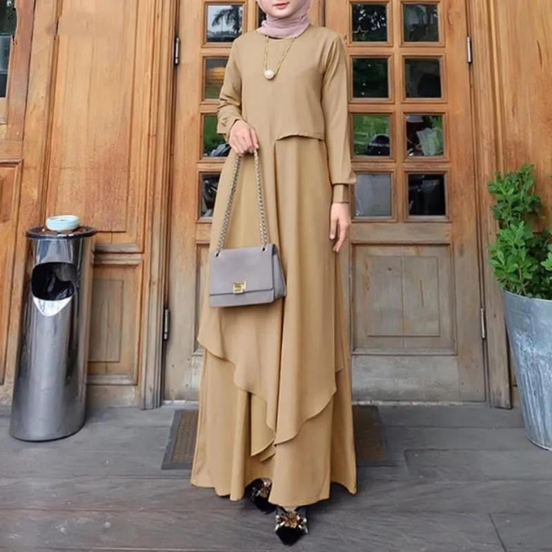 

Eid Mubarak Muslim Women Dress Solid Elegant Abaya Dubai Kaftan Turkey Arabic Islam Dresses Robe Longue Djellaba Femme Oman 2021