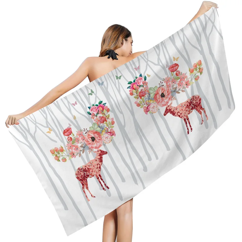 Прямоугольное креативное солнцезащитное пляжное полотенце с принтом подводного