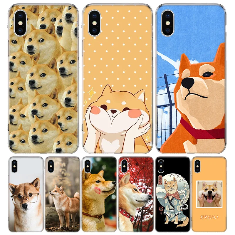 

Japanese Shiba Inu Cute Smile Silicon Call Phone Case For Apple iPhone 11 13 Pro Max 12 Mini 7 Plus 6 X XR XS 8 6S SE 5S + Cover