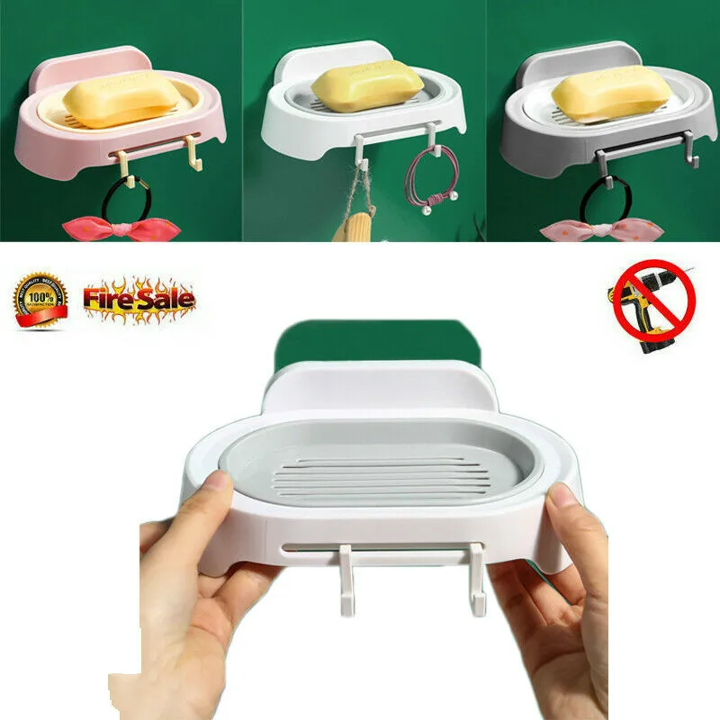 Ванная комната душа мыло коробочка мыльница для хранения без сверления Пластик