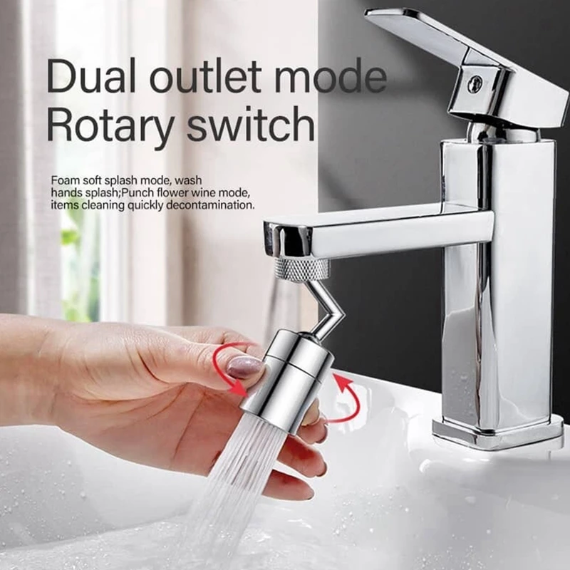 

720 Degree Swivel Sink Faucet Aerator Water Tap Adapter for Kitchen Bathroom Super Water Saving Tap Faucet