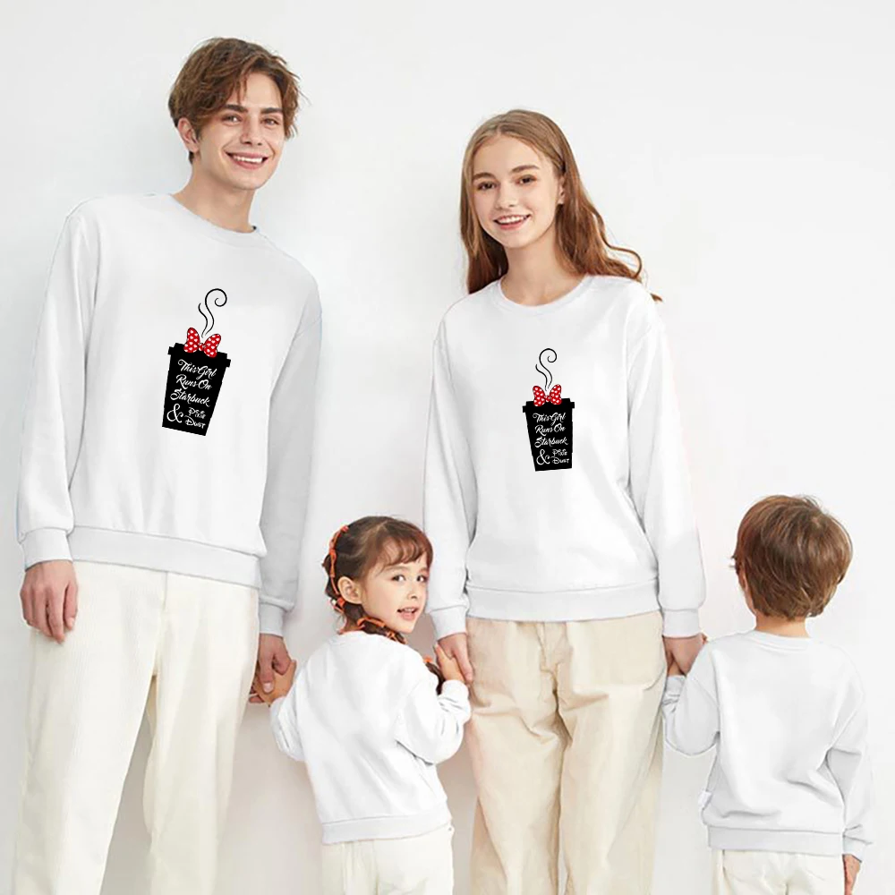 Свитшоты с изображением семьи Диснея Удобная верхняя одежда домашняя надписью The