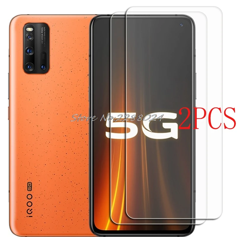 

Закаленное стекло для Vivo iQOO 3, 2 шт., защитная пленка для экрана Vivo iQOO3 5G V1955A iбесциркулярная пленка для телефона 6,44 дюйма