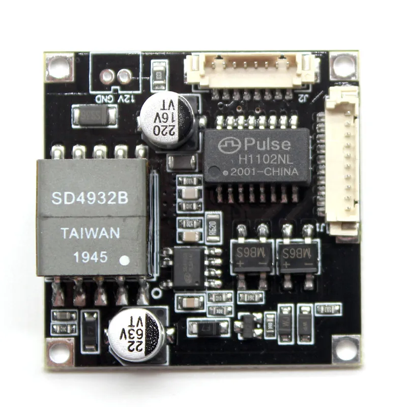 Плата модуля POE 8 контактов Power Over Ethernet для сетевой IP-камеры видеонаблюдения 12 В