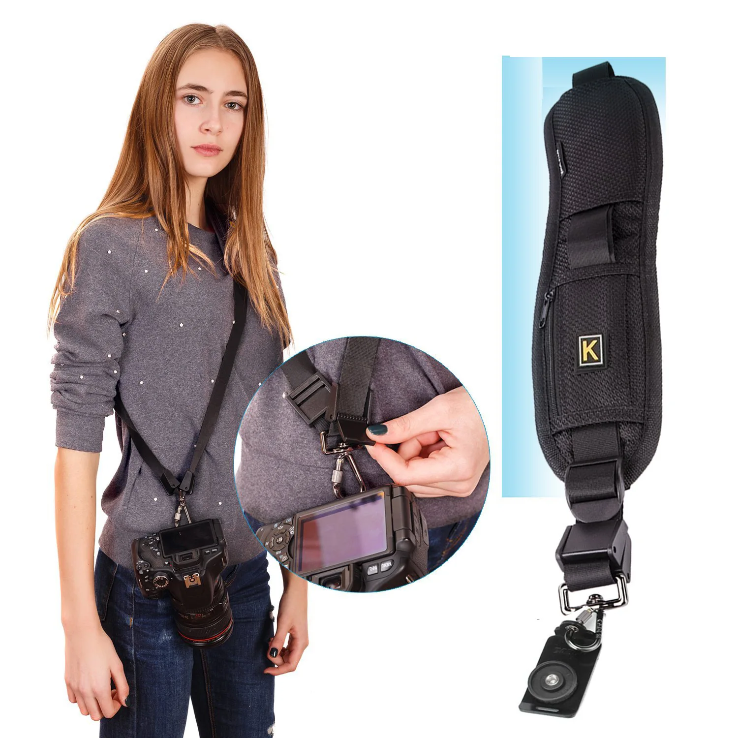 New Portable Shoulder Camera Strap for DSLR Digital SLR Canon Nikon Sonys Quick Rapid camera accessories Neck Belt | Электроника
