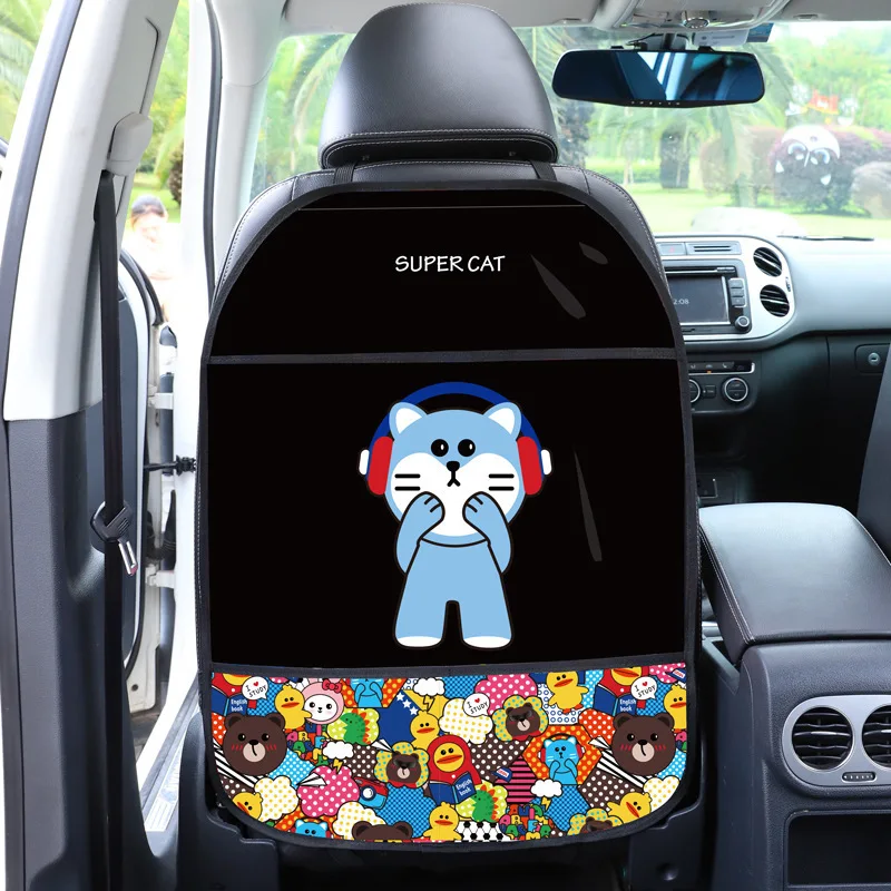 

Car Seat Back Protectors Back of Seat Organizers Protective Car Seat Cartoon Cover for Kids,Anti-dirt Mat, Waterproof Car Cushio