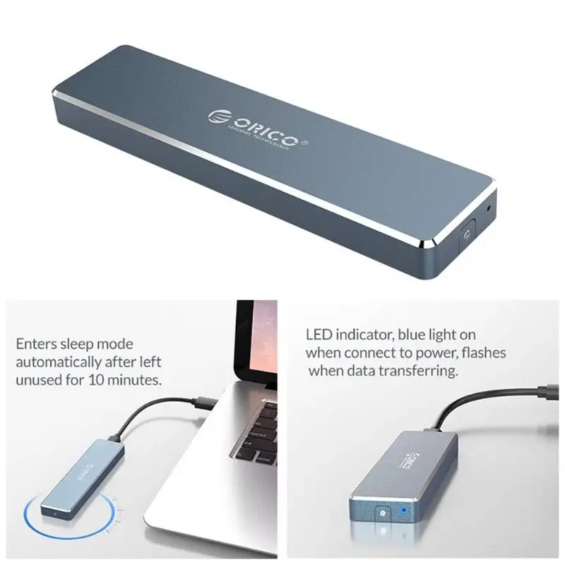 ORICO USB 3,1 type-C HDD Box Корпус для жесткого диска 5 Гбит/с Алюминиевый сплав M.2 NGFF SSD корпус для Windows Mac OS Linux PC