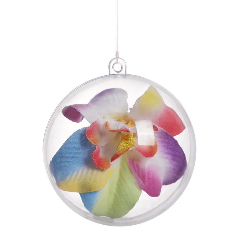 10Pairs New Year 2021 Christmas Tree Decorations Balls Transparent Open Gift Box Hanging Ornament for Home | Дом и сад