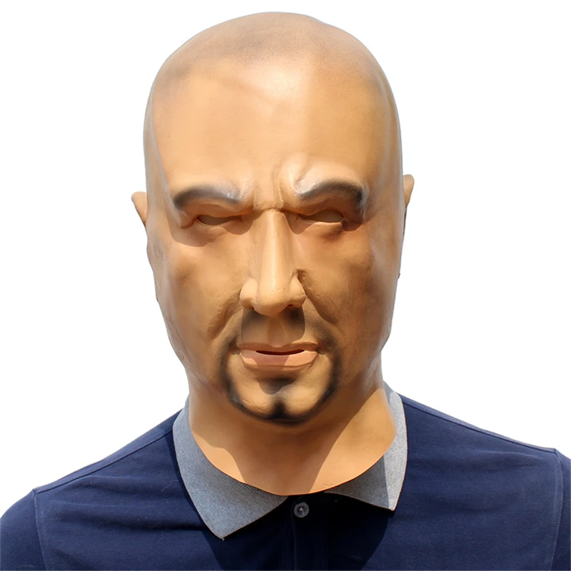 Лысый голова креативной смешной латексный унисекс фильм косплей аниме костюм