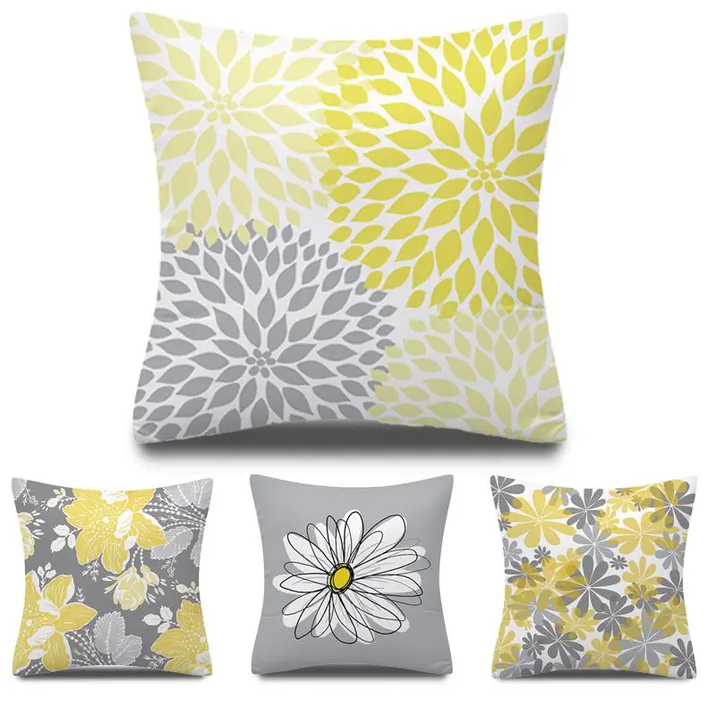 

45x45cm illowcase Decorative Sofa Cushion Case Bed Pillow Cover Home Decor Car Cushion Cover Flower Pattern Pillow Case