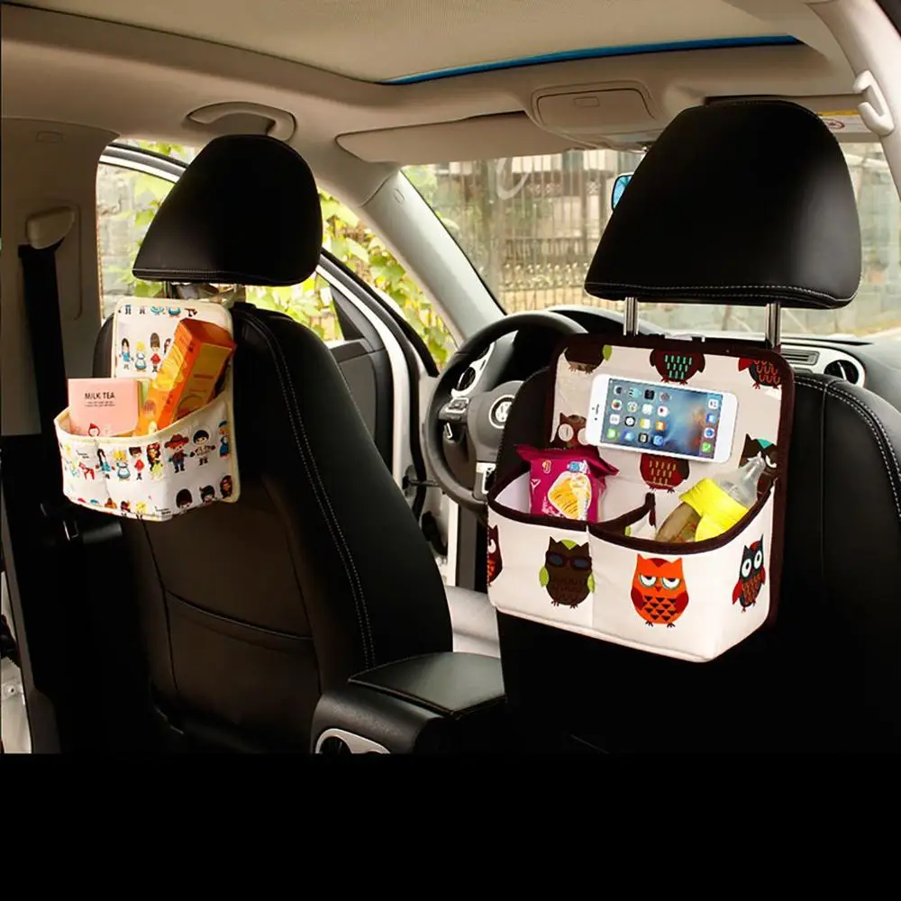 

Car Rear Seat Back Storage Bag Hanging Pocket Bag Organizer Auto Stowing Tidying Interior Accessories Supplies
