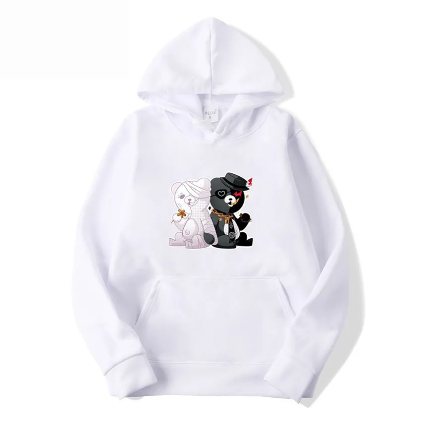 

Cute Cartoon Print Sweatshirt Hoodies for Women Long Sleeve Couple Sweatshirt Fashion Street Ladies Pullovers Casual Warm Tops