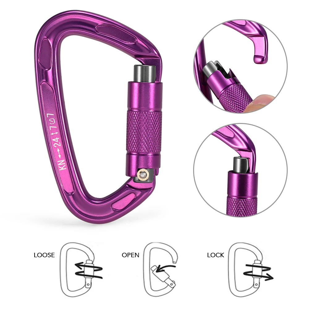 D образная Пряжка 23 кН поворотные ворота карабин 24 d кольцо Автоматическая