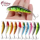 1 шт. Рыболовная Приманка Minnow 70 мм 8g 3D воблер с глазами, искусственный воблер, Пластик жесткие приманки рыболовные снасти