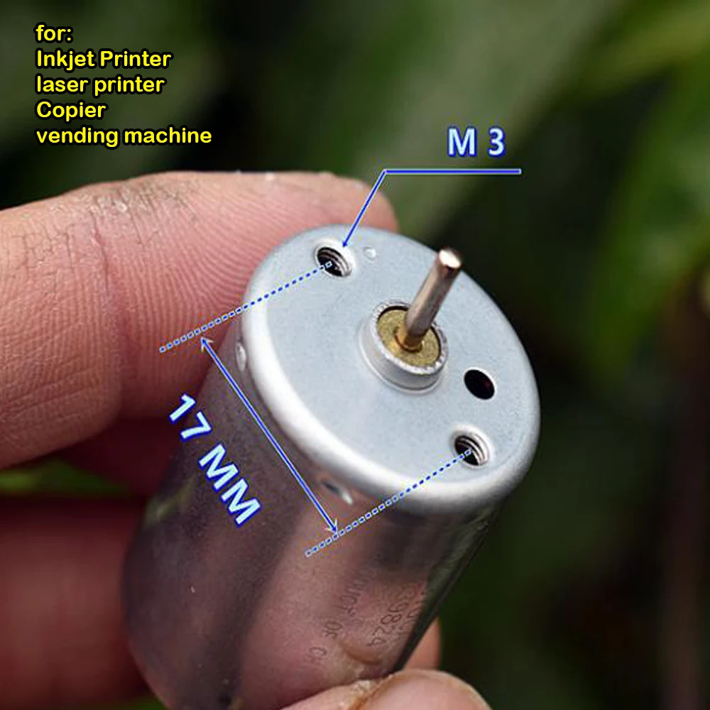 Mabuchi RK370 081150 мотор редуктор постоянного тока 12 24V Медь сплав угольные щетки 3450RPM с