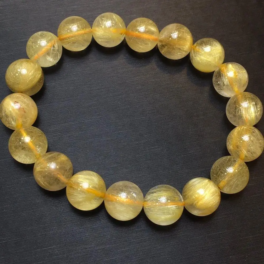 

202011 Rutilated Quartz bracelet Pure natural armbanden voor vrouwen charms jewelry joyeria fina pulcera acuchy armbandjes