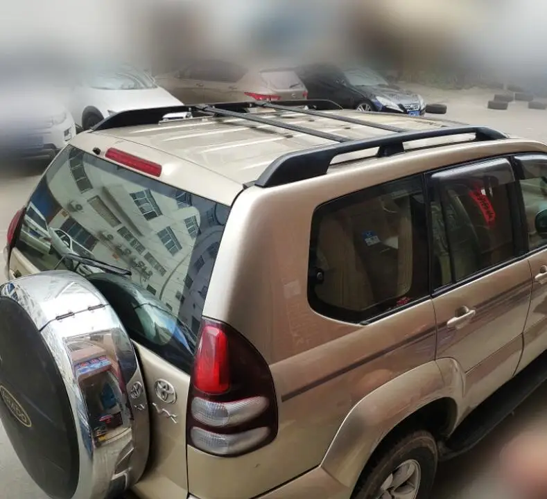 Поперечный багажник на крышу для TOYOTA LAND CRUISER PRADO 120 2003 2009 алюминиевые рельсы