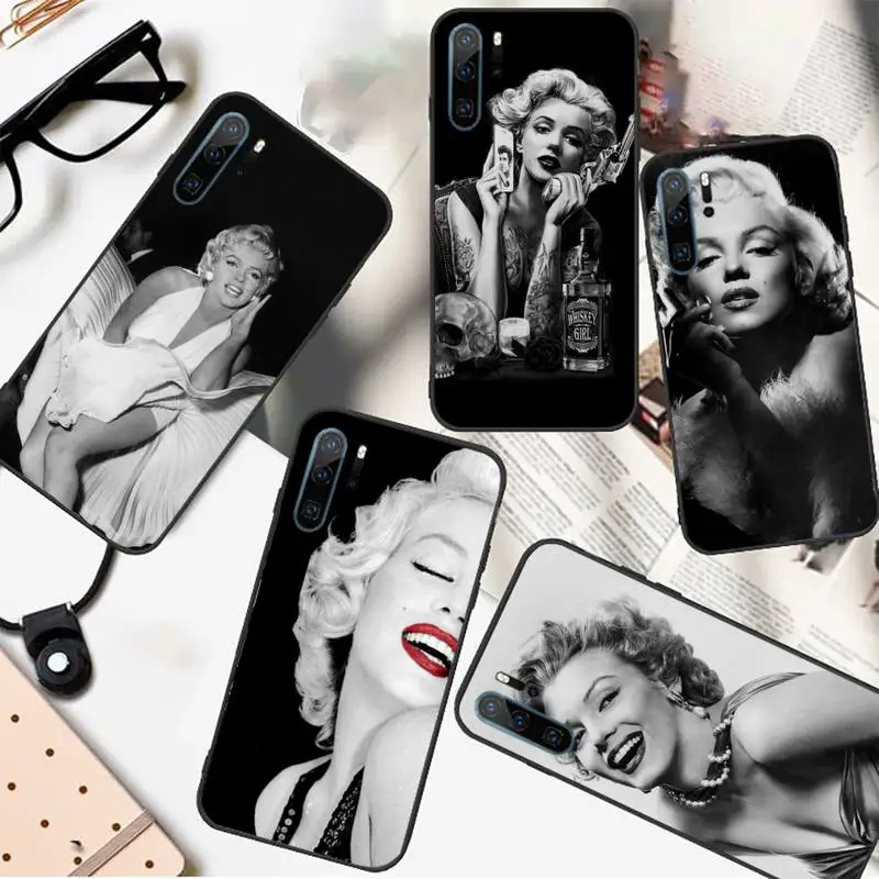 

Marilyn Monroe sexy girl famous actor Phone Case For Huawei honor Mate P 10 20 30 40 i 9 8 pro x Lite smart 2019 nova 5t