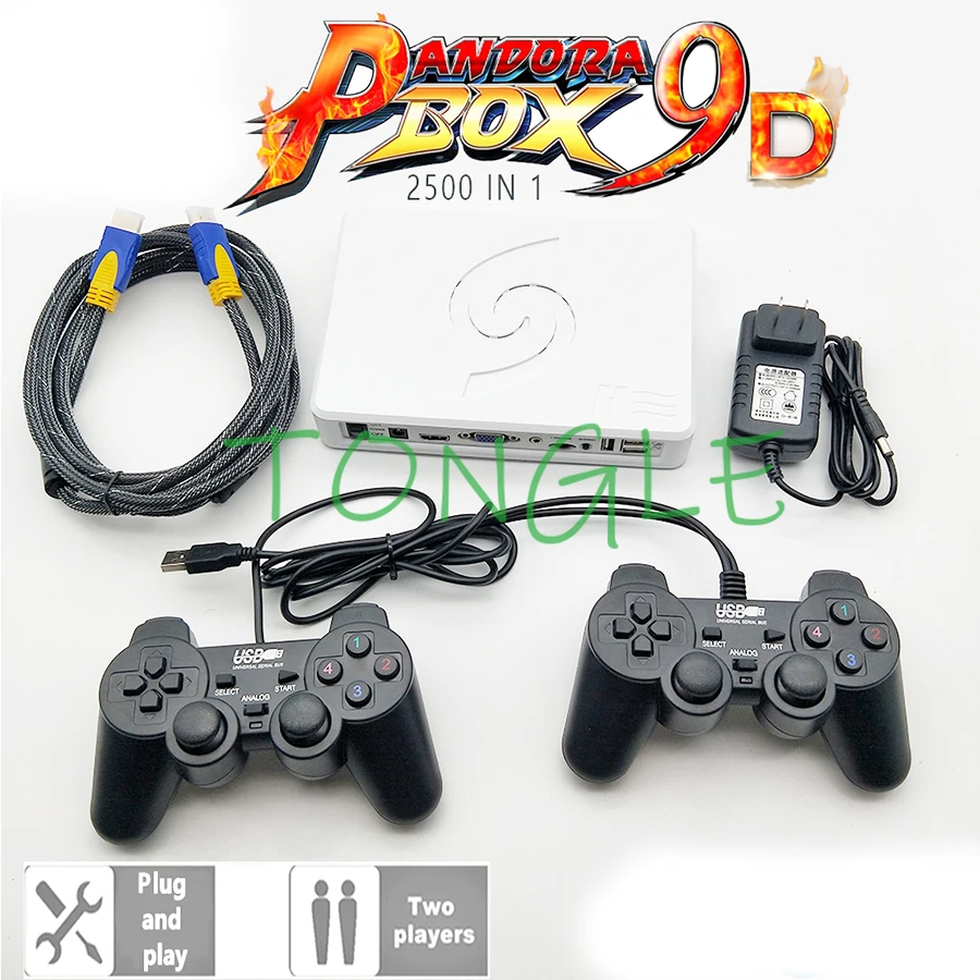 

2 Players Wireless version Pandora Box 9D 2500 in 1 motherboard HDMI/VGA output + Gamepad Set USB connect joypad 3D games Tekken