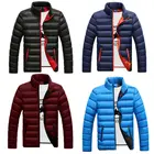 Куртка мужская зимняя, стеганая, приталенная, с хлопковой подкладкой, с длинным рукавом, 2019