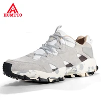 humtto outdoor hiking shoes breathable sport climbing camping boots men leather mens walking shoes trekking sneakers for male