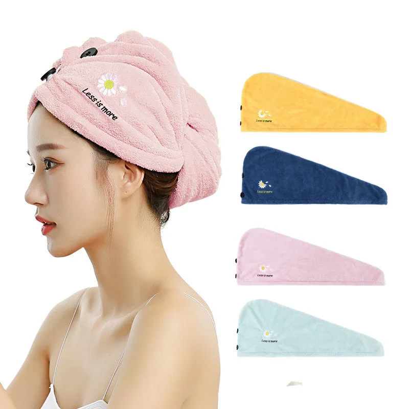 

Быстросохнущая шапка для сухих волос в ванную комнату, тюрбан, полотенце для сухих волос с водяным впитыванием, женская шапка для волос из м...