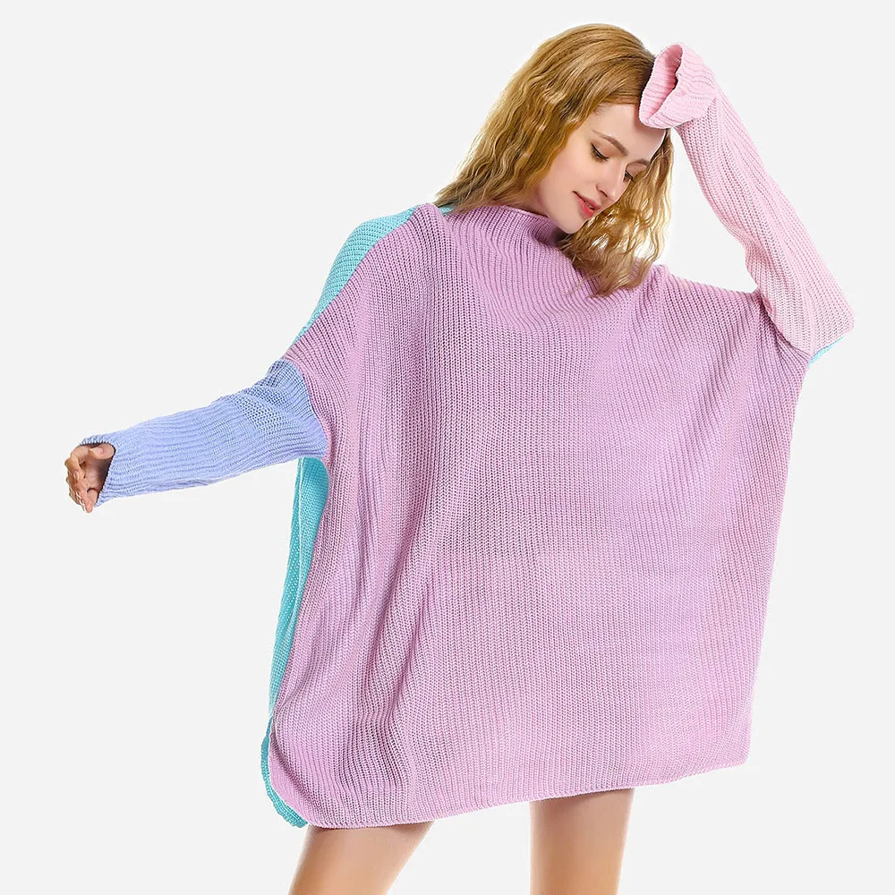 Модные женские свитера в радужную полоску Joineles повседневная трикотажная одежда