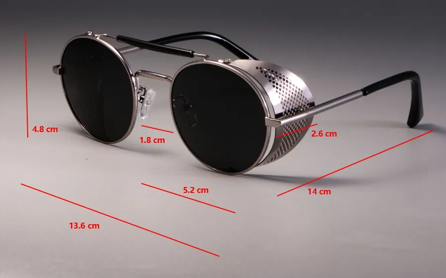 

Retro Round Metal Sunglasses Steampunk Sunglasses Men Sunglasses Women Glasses Oculos De Sol Shades UV Protection