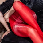 Колготки женские блестящие эластичные с вырезом 8D