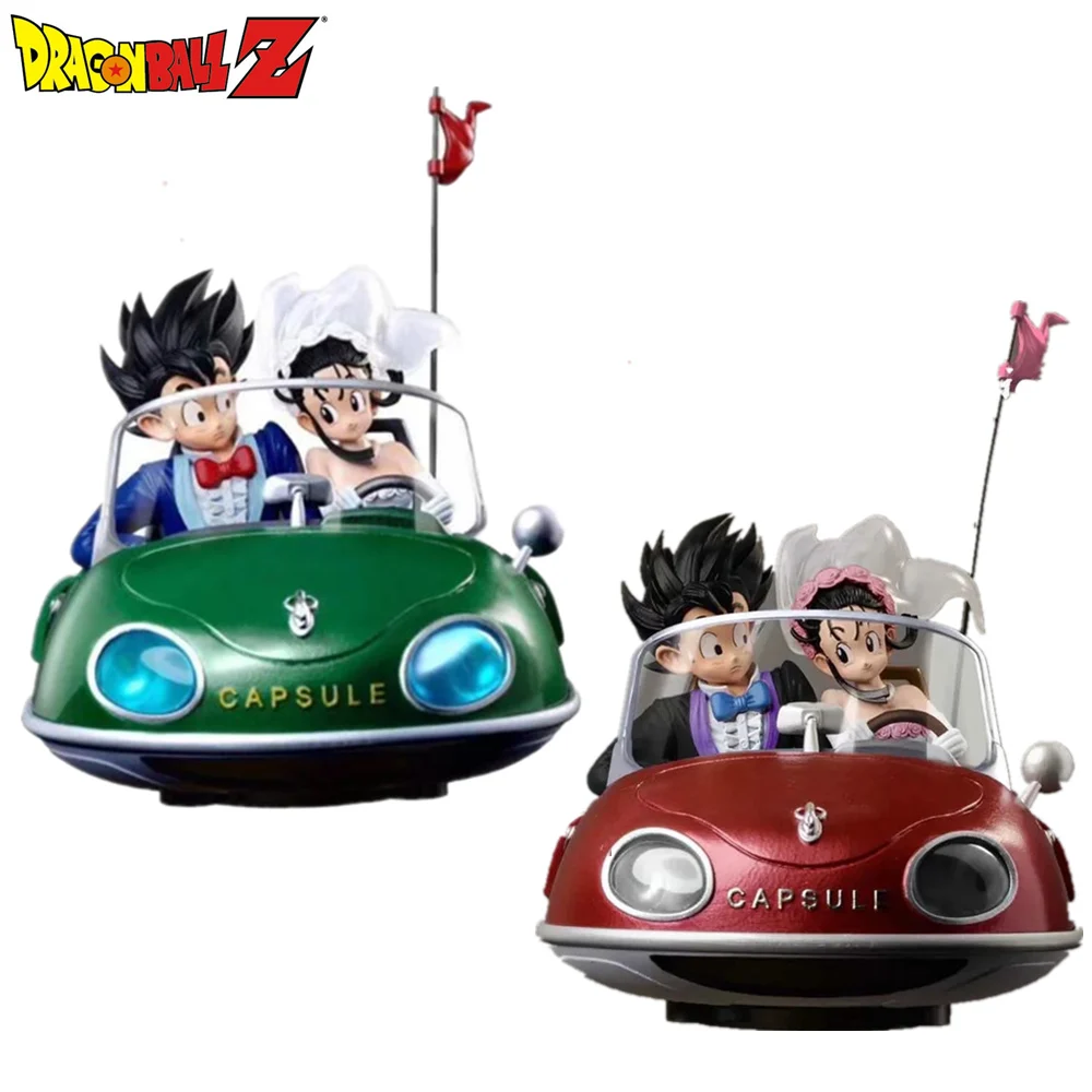 Dragon Ball Z Сон Гоку Чичи свадебный автомобиль 210 мм ПВХ Фигурки игрушки Супер Марио и