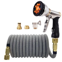 expandable magic hose pipe high pressure telescopic water gun hose spray flexible home garden watering hose cleaning water gun